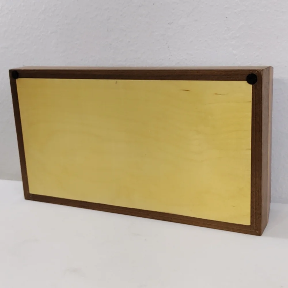Vintage Contemporary Inlaid  Bevelled Wooden Handmade Jewelry Box